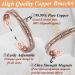 Cigmag Lymphatic Drainage Copper Bracelet - Adjustable Ultra Strength Magnet - 99% Pure Copper - Braided Tricolour Pattern - for Women - Buy Online on GoSupps.com