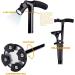 Comfkey Walking Sticks with LED Lights Folding Adjustable Lightweight Collapsible Walking Canes with Shock Absorption and 360 Rotated Base for Seniors Women Men - Buy Online on GoSupps.com