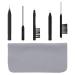 6Pcs Hearing Aid Disassembly Cleaning Tool Kit Multi-Functional Brushes with Magnet Wax Loop Vent Cleaner Steel Pick Microfiber Cloth Universal