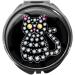 metALUm pill box with mirror round metal 3 compartments CAT #1130