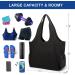 KUAK Large Waterproof Yoga Mat Bag for Women - Gym Bag with 2 Mat Holders, 6 Pockets, Shoulder Carryall Tote for Pilates and Workout - Black - Buy Online on GoSupps.com