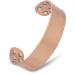Magnetrx pure copper magnetic hardship - magnetic copper bracelet - adjustable wide bangle women with 12 magnets (brushed copper | m - l) m / l Brushed Copper