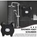 Xiwhuua Shower foot scrubber Foot Scrubber Shower Nonslip textured brush with suction cups quick drying callus remover wall mounted exfoliator for bathroom Black - Buy Online on GoSupps.com