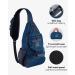 Waterfly Small Foldable Sling Bag | Crossbody Backpack for Men | Lightweight Travel & Hiking - Blue - Buy Online on GoSupps.com