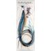 20 XXL Long 11-13 Inch Real Feather Hair Extensions in Blue Naturals - Includes Rings & Loop for Easy Application - Buy Online on GoSupps.com