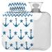 Naanle stripe star anchor heat bottle with reference transparent hot water bottle 2l large hot hot water bottle for bed handfoot heat pain relief heat and cold therapy