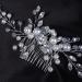 Chargances Bride Pearl Rhinestone Hair Comb Wedding FlowerCrystal Hair Vine Comb Dainty Fashion Beaded Handmade Hair Accessories for Women Bridesmaid Girls (Silver) - Buy Online on GoSupps.com