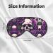 SSIMOO Purple Rose Skull Print Eye Mask - Double-Sided Soft & Light Blocking for Sleep Quality - International Shipping - Buy Online on GoSupps.com