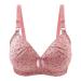 Women's bra sport casual sexy printed without rims vest lace plus size bra menstrual underwear organic french pink 3xl