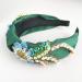 Yusier Baroque Rhinestone Crystal Green Headband for Women - Embroidered Hair Accessory - Buy Online on GoSupps.com