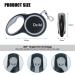 DOKI Retractable Dog Lead 5m/16FT Reflective Strong Nylon Tape Ribbon Leash One-Button Brake&Lock Extendable Dog Lead for Small Medium Dogs (Grey) - Buy Online on GoSupps.com
