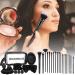 Face Makeup Tool Set - 33-Piece Makeup Brushes Kit with Organizer Bag Hair Tie & Powder Puff - Multi-Functional Soft Brushes for Beginners Black - Buy Online on GoSupps.com