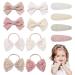 12 Pieces Hair Bands Girl Bows Hair Clips Girl Hair Bows Hair Girl Baby Children Hair Accessories Suitable for Daily Life Parties Shows Photography and Festivals
