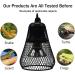 E27 Reptile Light Lampshade Metal Reptile Anti-Scald UVA/UVB Light Lampshade Black Lamp Reptile Hanging Basking Lamp Protector for Amphibian Turtles Lizards US Plug Heat Lamps - Buy Online on GoSupps.com