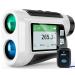 Golf Rangefinder 1200 Yards, Rumia Laser Golfing Range Finder with 6X Magnification, Laser Rangefinder with LCD Touch Screen, Rangefinder for Golfing or Hunting with Voice Feature and USB Charing Black&White