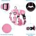 Petbonus Adjustable Cat Leash & Dishes Set - Soft Breathable Cat Dishes with Reflex Strips for Kittens (Pink Small) - International Shipping Available - Buy Online on GoSupps.com