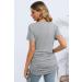 Sosolism 4 in 1 Maternity Nursing Dress XL Light Grey - Short Sleeve Breastfeeding Top - Buy Online on GoSupps.com