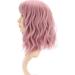 FAELBATY Short Wave Pink Bob Wig with Bangs - Shoulder Length Curly Wavy Synthetic Cosplay Wig for Women and Girls - Pastel Pink Costume Wig - Buy Online on GoSupps.com