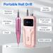 Rechargeable Electric Nail Drill Kit - 35000 RPM E-File for Gel & Acrylic Nails | Manicure Pedicure Tool with 16 Bits - Home & Salon Use (Pink) - Buy Online on GoSupps.com