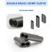 BLUEWING Brass Fishing Crimps 100pcs - Double Barrel Crimp Sleeve Connectors Size 11 - Buy Online on GoSupps.com