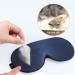 Luxurious Gritin Silk Sleep Mask - Light-Blocking Eye Mask for Total Comfort | Adjustable Straps & Earplugs | Ideal for Men Women & Children - Blue - Buy Online on GoSupps.com