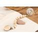 Personalized AngelicArt Suckel Chain | Custom Engraved Baby Name Pacifier Clip | Gift for Boys & Girls - Natural Holz with Musselin Fabric - Buy Online on GoSupps.com