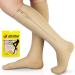 Ailaka compression stockings with zipper for women men 20-30 mmHg medical class 2 compression socks support stockings with zipper for varicose veins edema recovery pregnant X-large (1 pair) Bejge