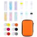 Portable Contact Lens Travel Bag with Contact Lens Case Tweezers Remover Tool Solution Bottle for Daily Outdoor(Orange) Multicolor-19(orange bag)