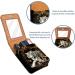 Stylish Leather Lipstick Case with Mirror - Mini Lip Gloss Organizer - Dragon Tiger Tai Chi Design - Buy Online on GoSupps.com