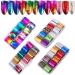 40 Rolls Starry Sky Nail Foil Adhesive Transfer Sticker Tips  EBANKU Nail Art Stickers Tips Wraps Foil Transfer Adhesive Glitters Acrylic DIY Decoration Kit(4 Boxes)