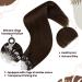 Hetto Microring Extensions - Real Brown Remy Hair Smooth 40cm & 50cm Dark Brown #4 - International Shipping Available - Buy Online on GoSupps.com
