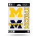 NCAA Alabama Design Triple Sticker Sheet Michigan Wolverines Alternate