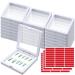 meekoo 30 Pcs Press on Nail Packaging Box with 90 Pcs Adhesive Double Sided Tape Artificial Nail Display Storage Box Acrylic Nail Packaging Boxes for Nail Salon (White)