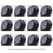 Satin Sleep Mask Blindfolds - 12 Pack Bulk Set with Nose Pad for Men and Women, Black - Buy Online on GoSupps.com