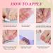 Buy Ceboic Half-Hardened Gel Nail Foils - 26 Self-Adhesive Orange Pedicure Wraps | UV/LED Nail Polish Stripes for Perfect Toes - Buy Online on GoSupps.com