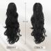 BARSDAR Wavy Claw Ponytail Extension 20'' Off Black - Synthetic Long Curly Hairpiece for Women - Perfect for Daily Use and Parties - Buy Online on GoSupps.com