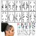 Bangs Tattoo Sticker Set - Waterproof Fake Fringe Hair Edge Stickers for Women & Girls - Natural Fashion Look - 10 Styles - Novelty Wig Beauty DIY - Includes 10 Sheets of Temporary Tattoos - Buy Online on GoSupps.com