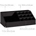 Relaxdays Makeup Organizer - 21 Compartment Acrylic Cosmetic Tower for Lipstick & Nail Polish - Black - Buy Online on GoSupps.com
