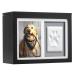 Pearhead pet photo reminder box and impression set for dog or cat paw prints pet owners souvenir box or urn for storing ash collar and favorite toys black