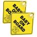 Bewudy 2 PCS Baby on Board Car Warning Sign - Elephant Design | Reusable Baby in Car Sticker with Suction Cups - Buy Online on GoSupps.com