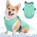 Kuoser cool vest dog cooling vest for dogs cooling jacket for dogs cooling coat dog ventilated cooling jacket for dogs dog cooling vest activities outside training green m m green green