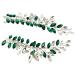 Betiteto 2Pcs Green Rhinestone Wedding Hair Clip Combs Bridal Hair Vine Accessories - Buy Online on GoSupps.com