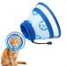 Ohcozzy adjustable break rake cat with transparent window part breathable network soft cat collar anti-losa after the operation pet protective collar (s dark blue) s dark blue