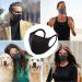 10pcs Washable Reusable Breathable Black Cloth Face Masks | Adult Size | Soft Elastic | Windproof | 3D Design - Buy Online on GoSupps.com
