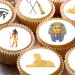 Egypt Pyramid Egyptians 24 edible PRE CUT style kids childrens party decorations Wafer Paper Cupcake Fairy Cake Toppers