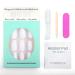Buy Novo Ovo White Holographic Press-On Nails - Angular Artificial Fingernails with Glue | International Shipping Available - Buy Online on GoSupps.com