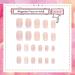 French Style False Nails Medium Length Pink and White Stick on Nails 24pcs Square Press On Nails with Glue Elegant Ballet Heart Design Sweet Fake Nails for Women Girls (Sweet French) - Buy Online on GoSupps.com
