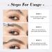 Long-Lasting Waterproof Dark Brown Eyebrow Microblading Pen - 4 Point Brow Pen for Natural Eye Makeup - Buy Online on GoSupps.com