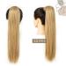 22-Inch Long Straight Ponytail Extension - Dark Blonde Mix (m27/613#) - Synthetic Hair Wrap Around - 110g Magic Paste - Buy Online on GoSupps.com