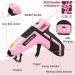 WORKPRO Cordless Hot Melt Glue Gun Kit | Rechargeable Mini Glue Gun with 20 Premium Glue Sticks | Automatic Power Off for Art, Crafts, Decorations, and Fast Repairs | Pink Ribbon - Buy Online on GoSupps.com